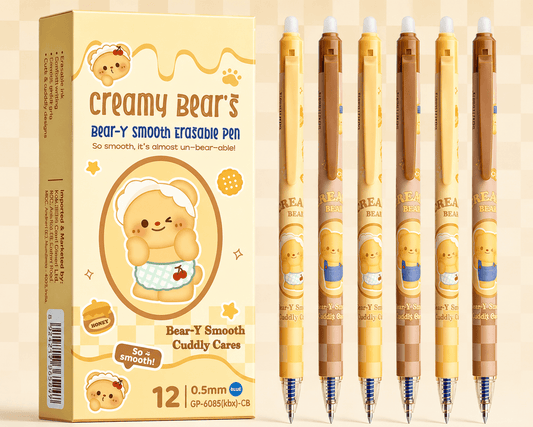 Creamy Bear's Bear-Y Smooth Erasable Gel Pen Set