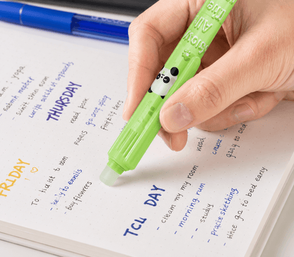 PanPan's Erasable Gel Pen Set – Pack of 12 Blue Ink Pens
