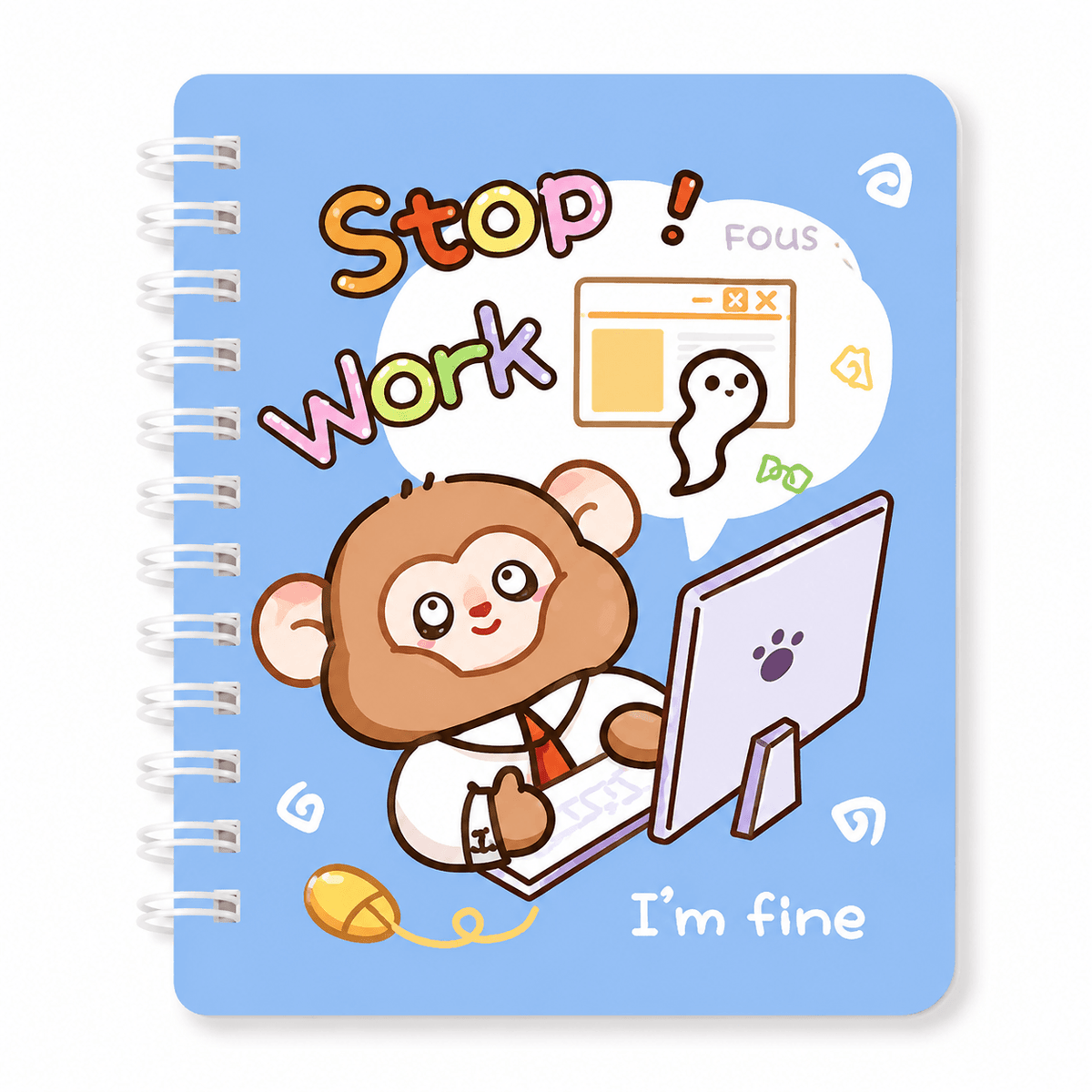 Cute Cartoon Monkey Pocket Size Writing Journal