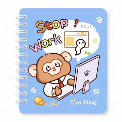 Cute Cartoon Monkey Pocket Size Writing Journal