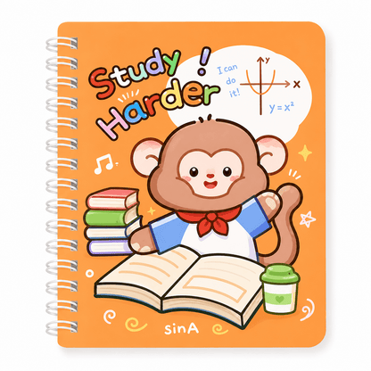 Cute Cartoon Monkey Pocket Size Writing Journal