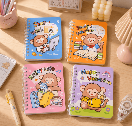 Cute Cartoon Monkey Pocket Size Writing Journal