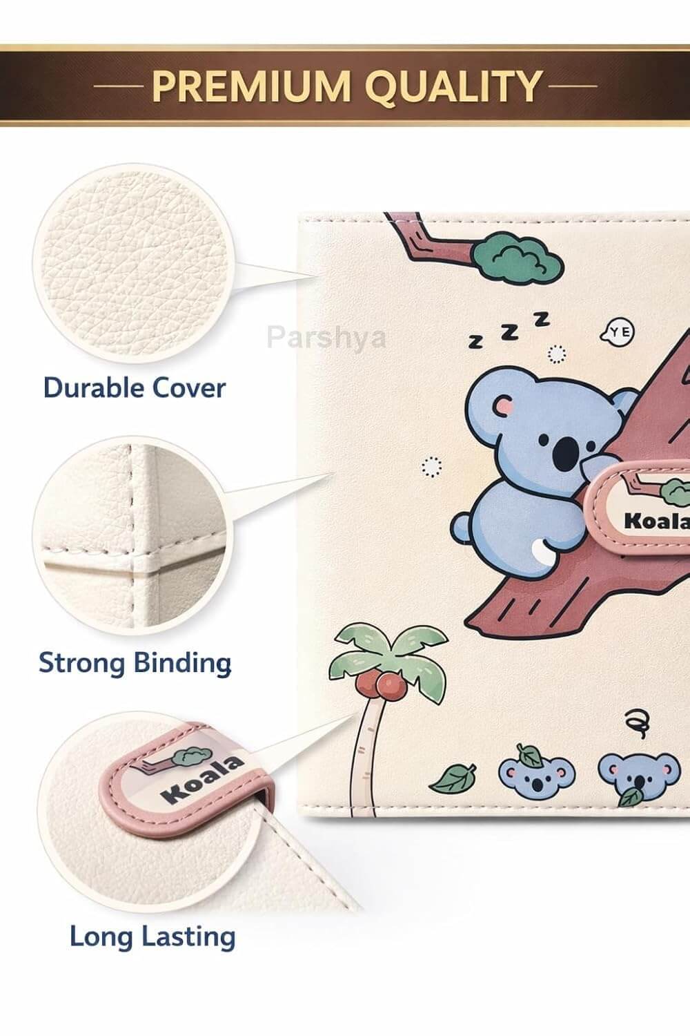 Cute Animal Magnetic Lock Diary Notebook