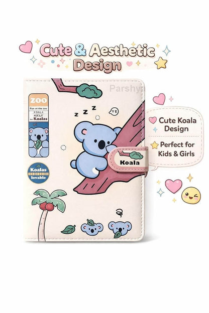 Cute Animal Magnetic Lock Diary Notebook