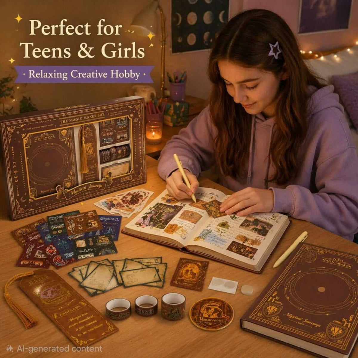 Brown Magic Maker Journal Gift Set