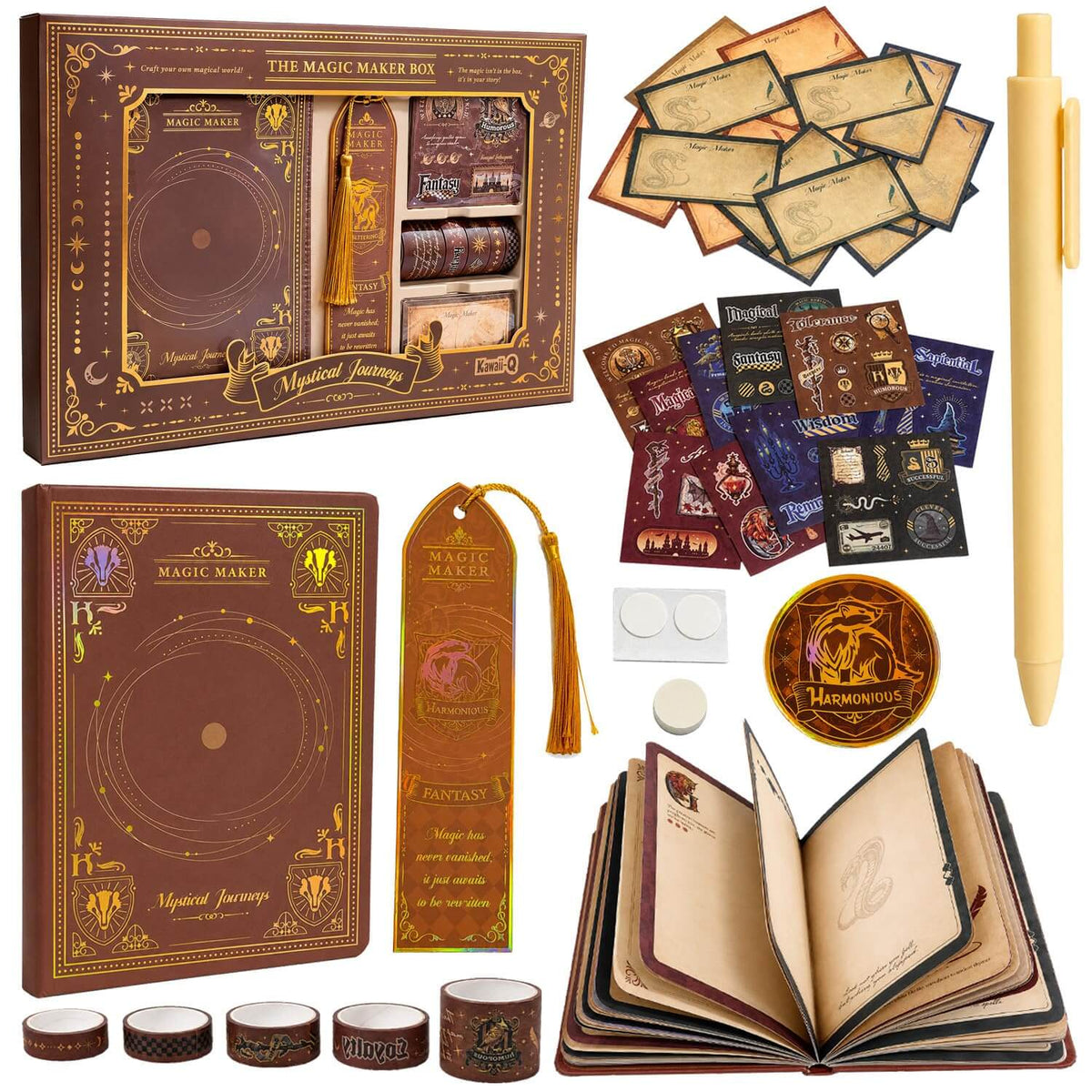 Brown Magic Maker Journal Gift Set
