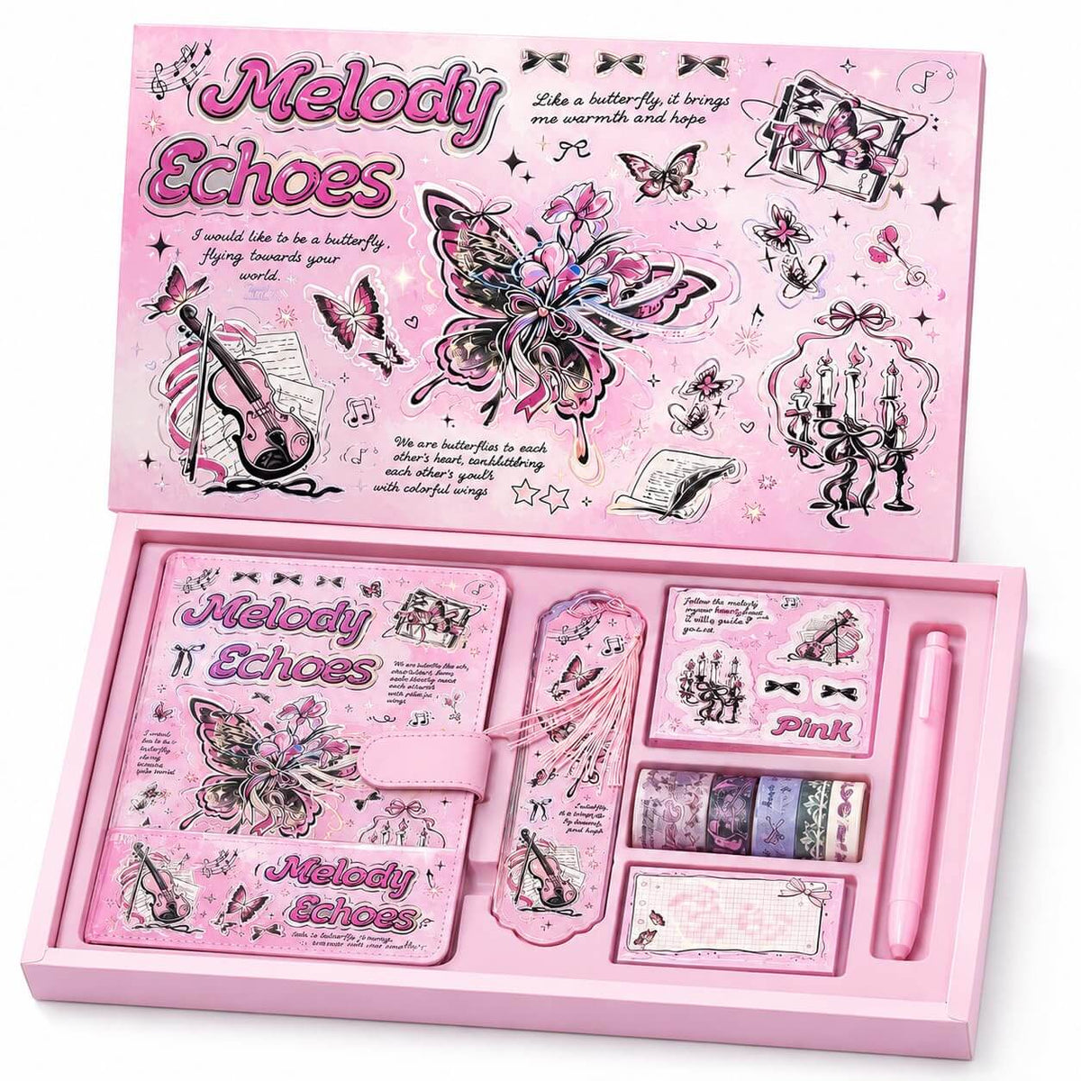 Premium Butterfly Magnetic Diary Gift Set