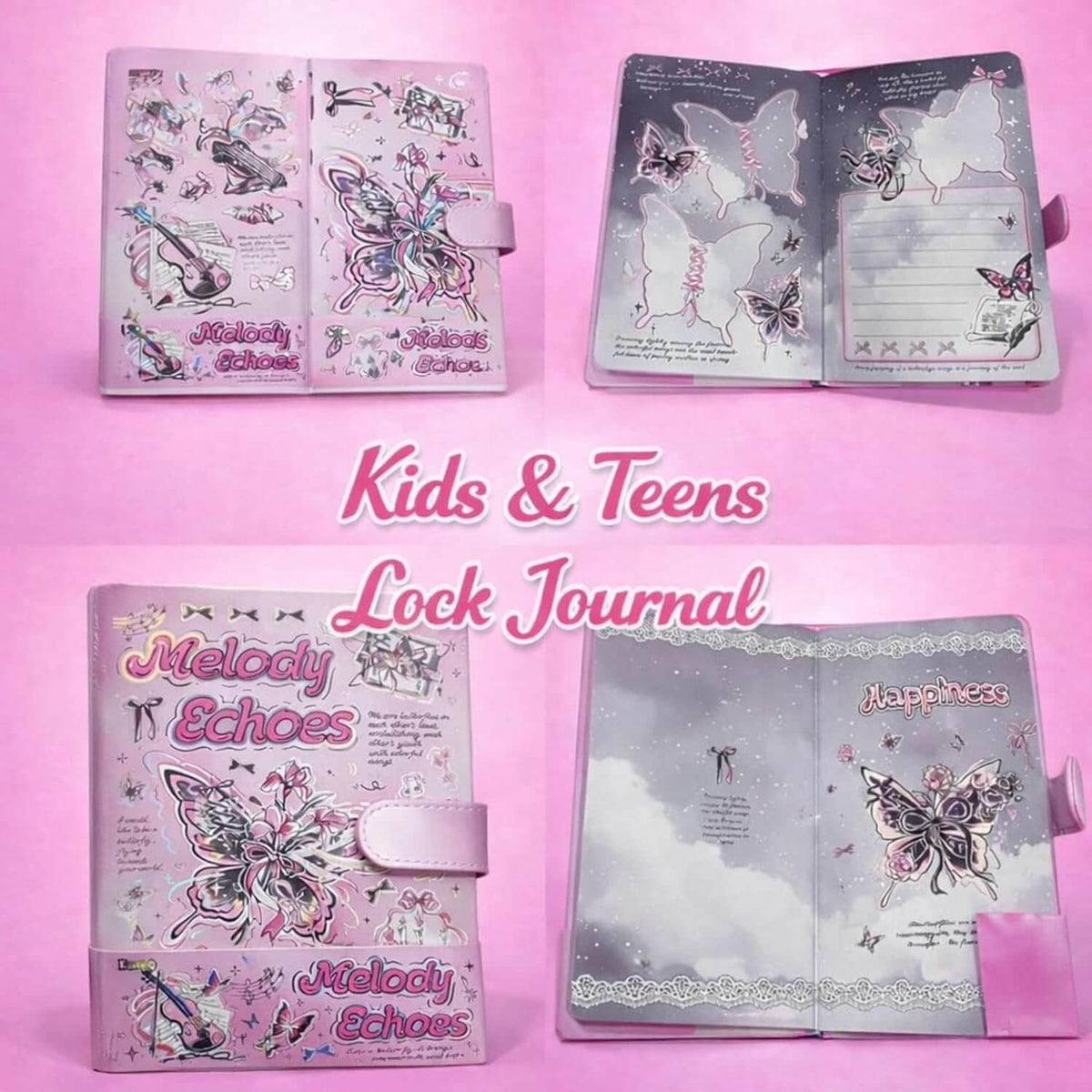 Premium Butterfly Magnetic Diary Gift Set