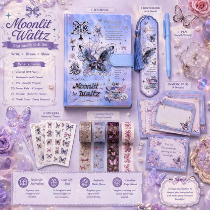 Premium Butterfly Magnetic Diary Gift Set
