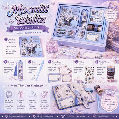 Premium Butterfly Magnetic Diary Gift Set