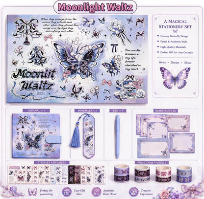 Premium Butterfly Magnetic Diary Gift Set