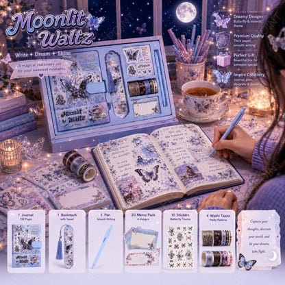 Premium Butterfly Magnetic Diary Gift Set