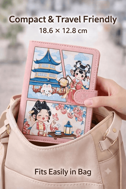 Cute Kawaii PU Leather Diary Notebook with Magnetic Closure