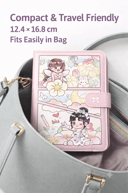 Cute Kawaii PU Leather Diary Notebook with Magnetic Closure