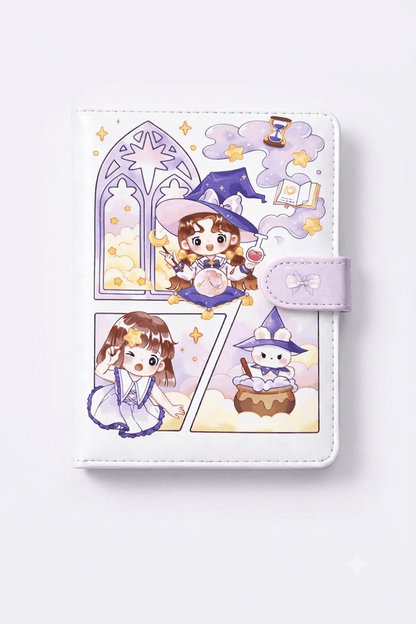 Cute Kawaii PU Leather Diary Notebook with Magnetic Closure