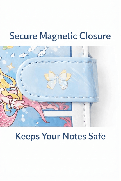 Cute Kawaii PU Leather Diary Notebook with Magnetic Closure