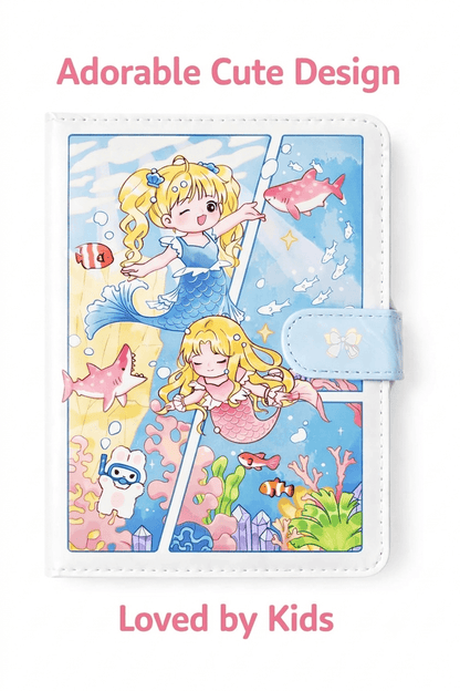 Cute Kawaii PU Leather Diary Notebook with Magnetic Closure