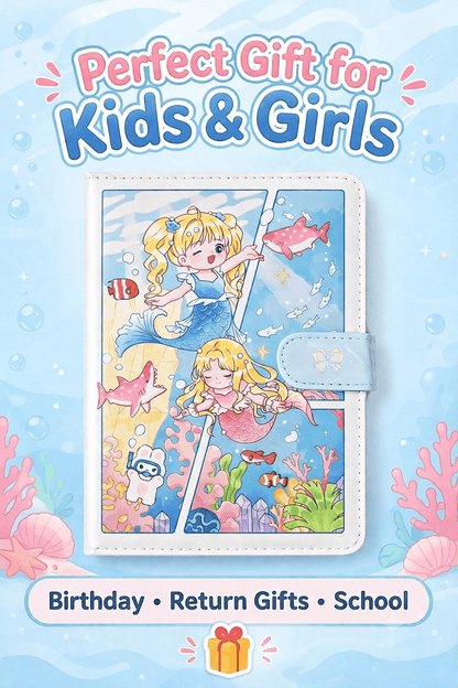Cute Kawaii PU Leather Diary Notebook with Magnetic Closure