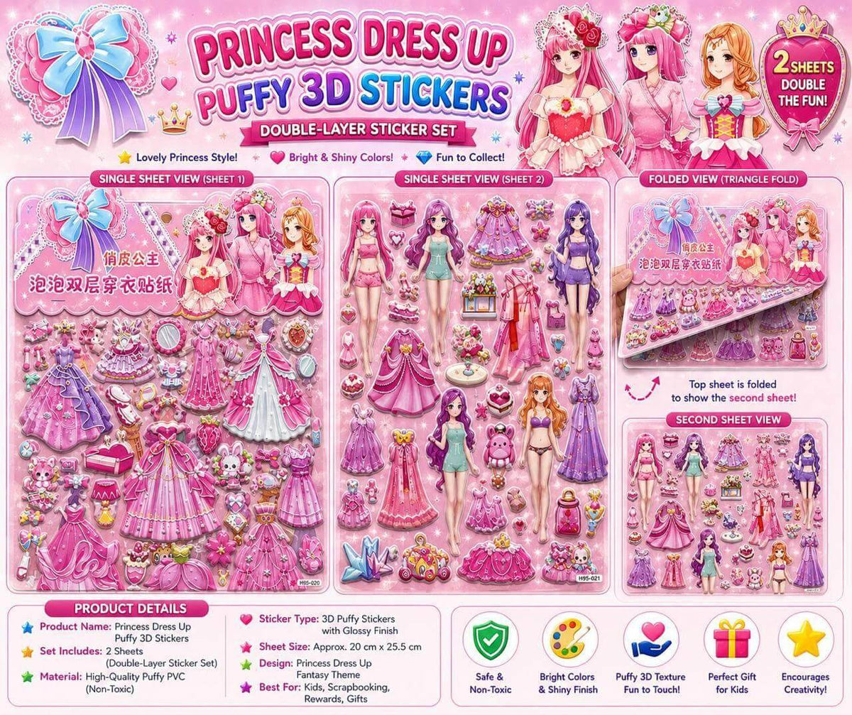 Puffy 3D Sticker Set