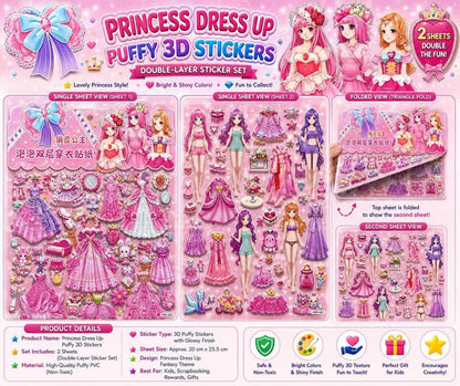 Puffy 3D Sticker Set