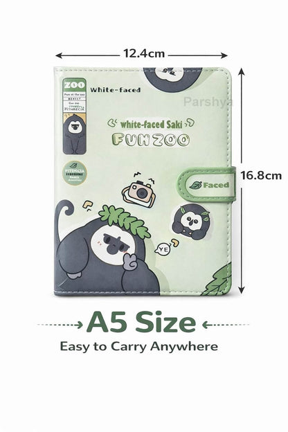 Cute Animal Magnetic Lock Diary Notebook