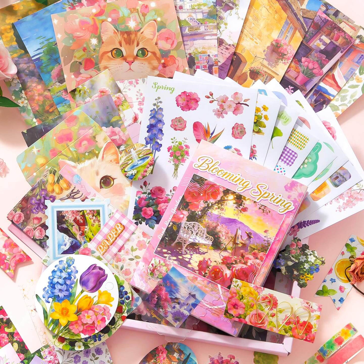 Blooming Spring  Vintage Scrapbook Kit