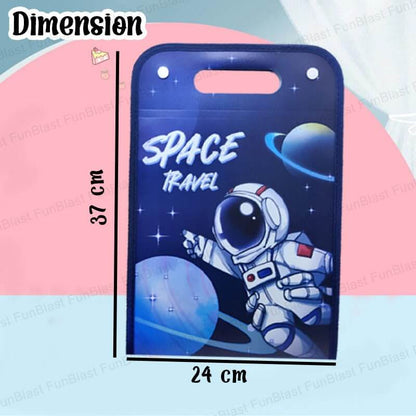 Space Travel  File Folder with Button Lock and Handle.