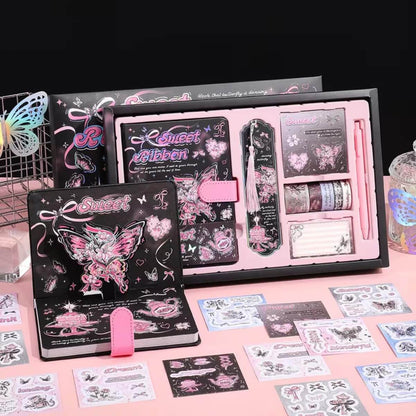 Premium Butterfly Magnetic Diary Gift Set