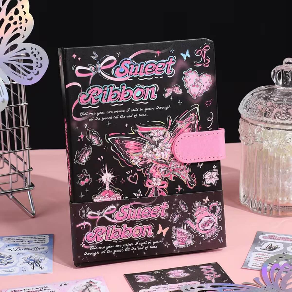 Premium Butterfly Magnetic Diary Gift Set