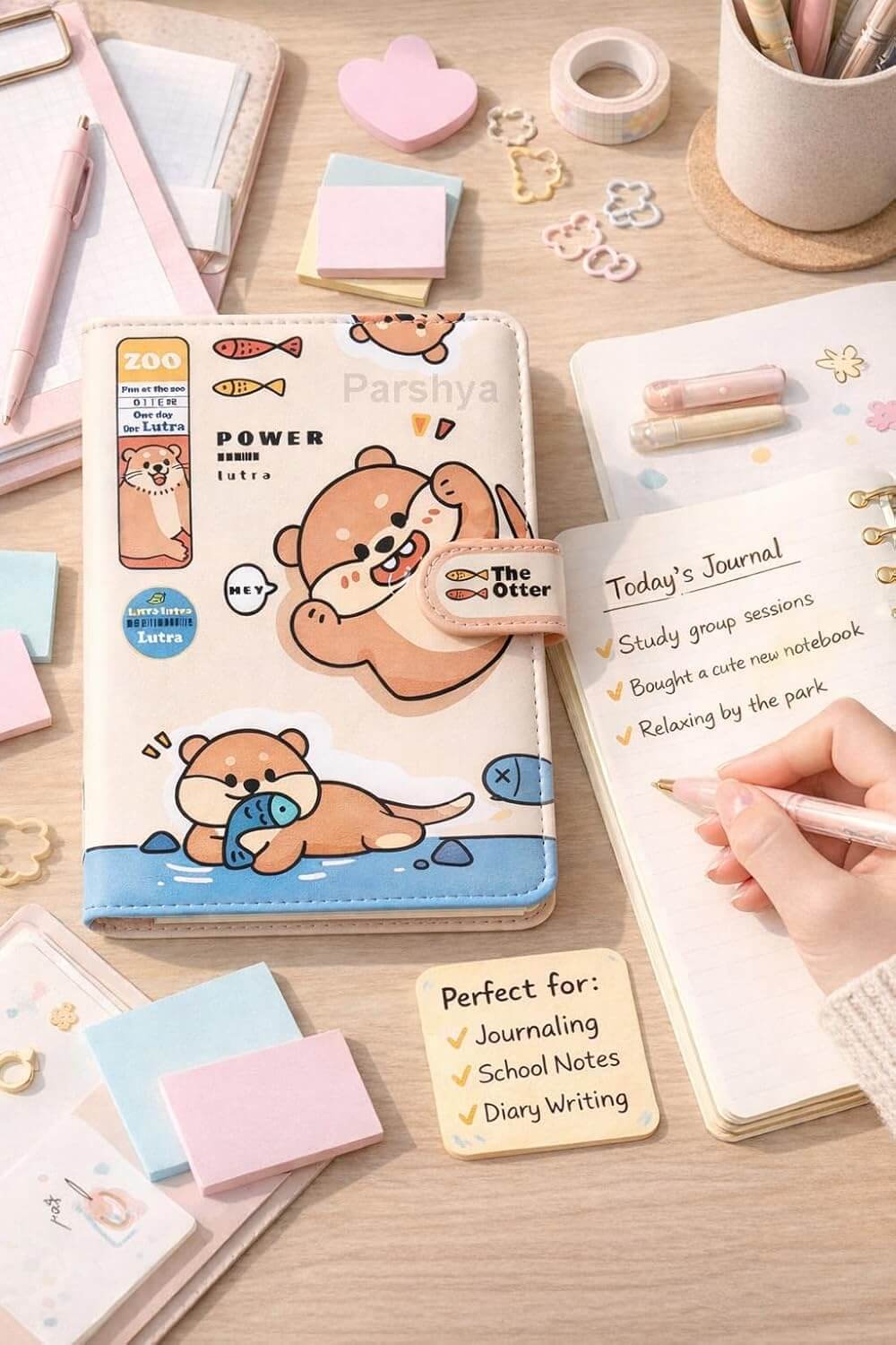 Cute Animal Magnetic Lock Diary Notebook