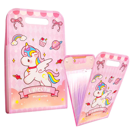 Unicorn  File Folder with Button Lock and Handle