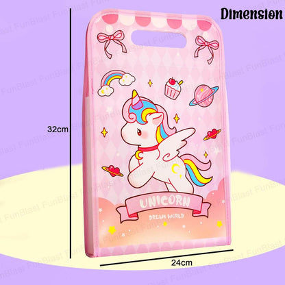 Unicorn  File Folder with Button Lock and Handle
