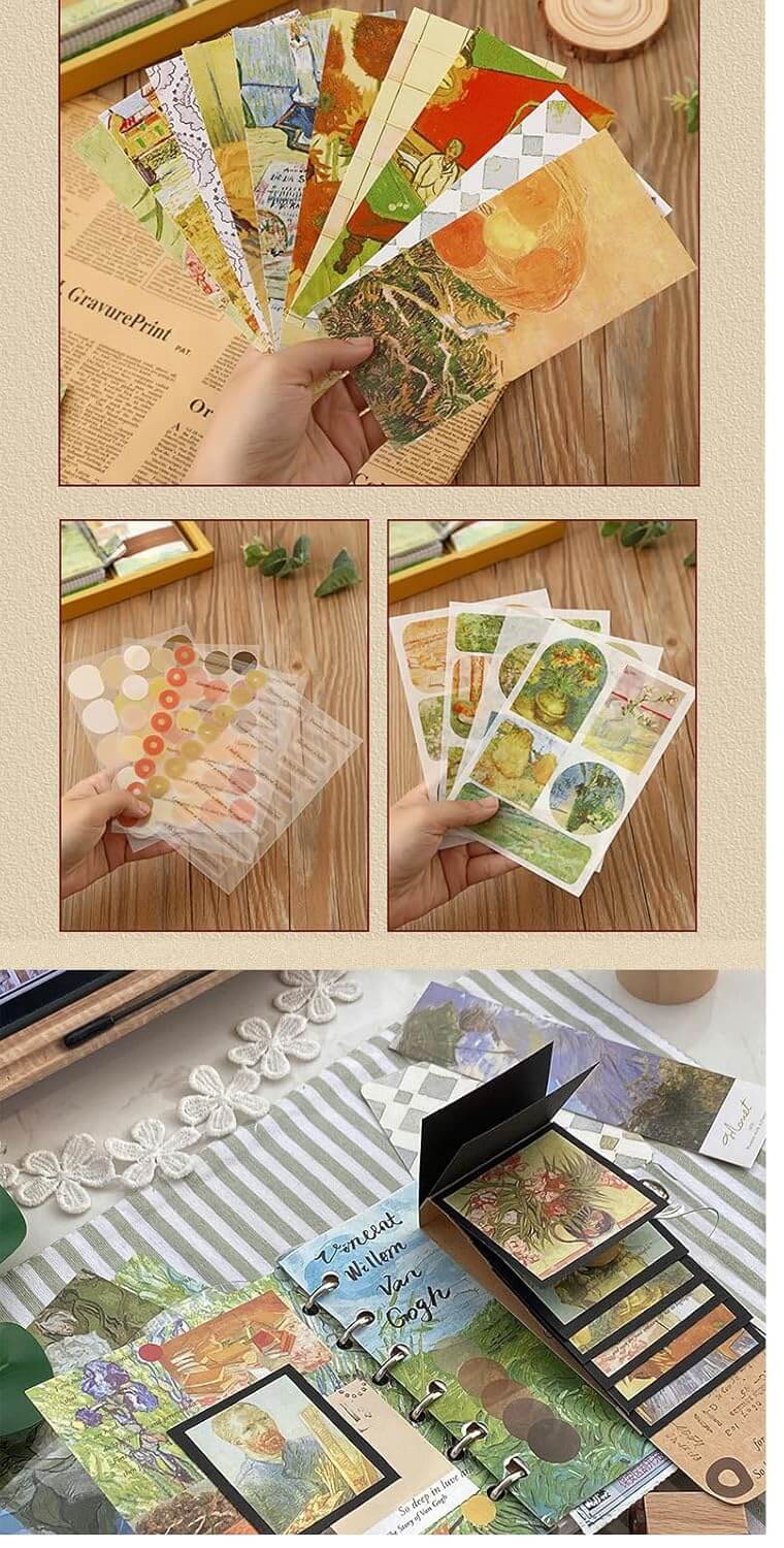 Vincent Van Gogh Vintage Aesthetic Scrapbook Kit