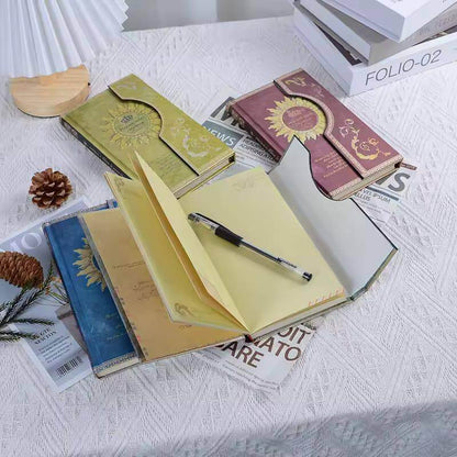 Vintage Sunflower Hardcover Journal with Magnetic Flap Closure