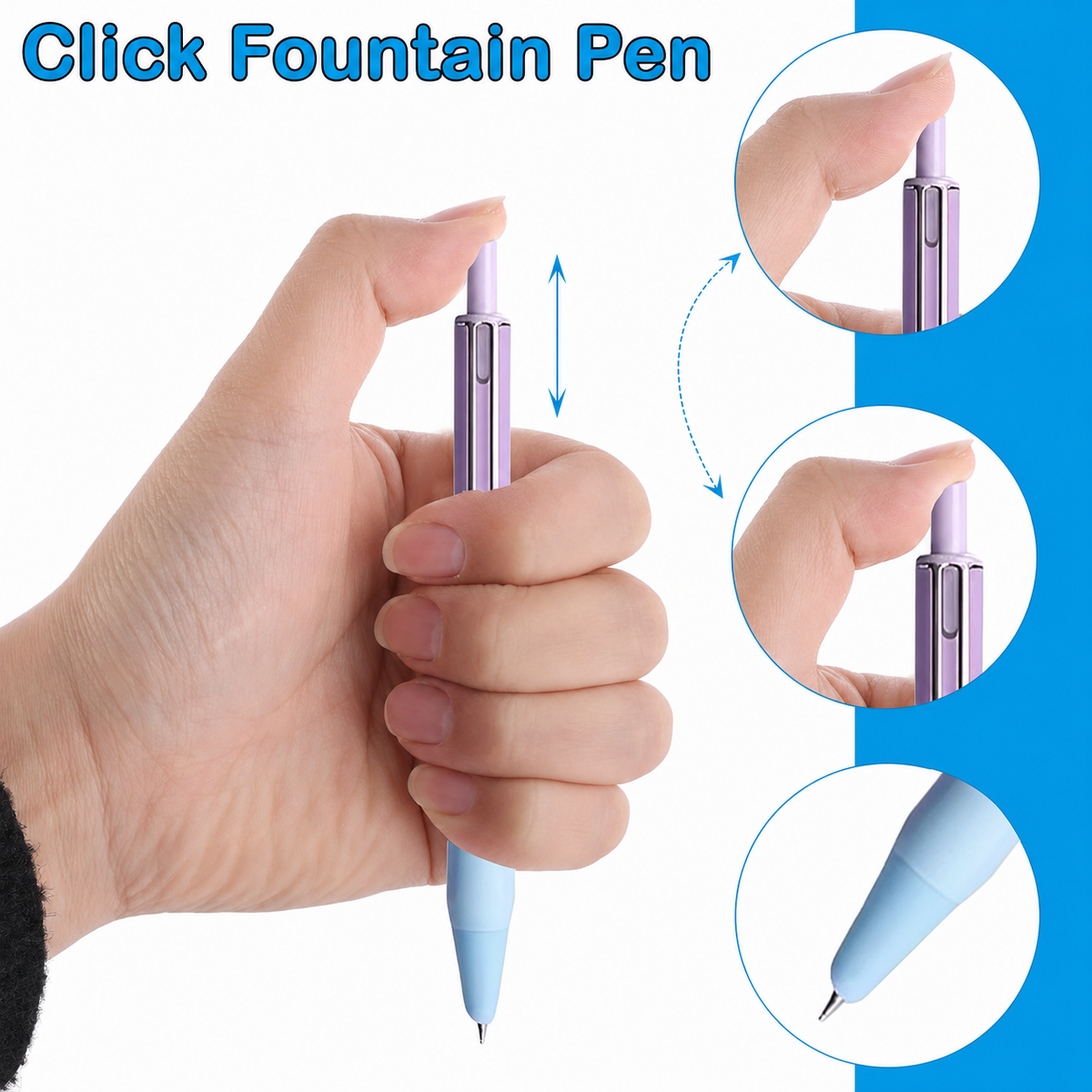 Nebula Aurora Gel Pen Set – 2 with 6 Black Ink Refills