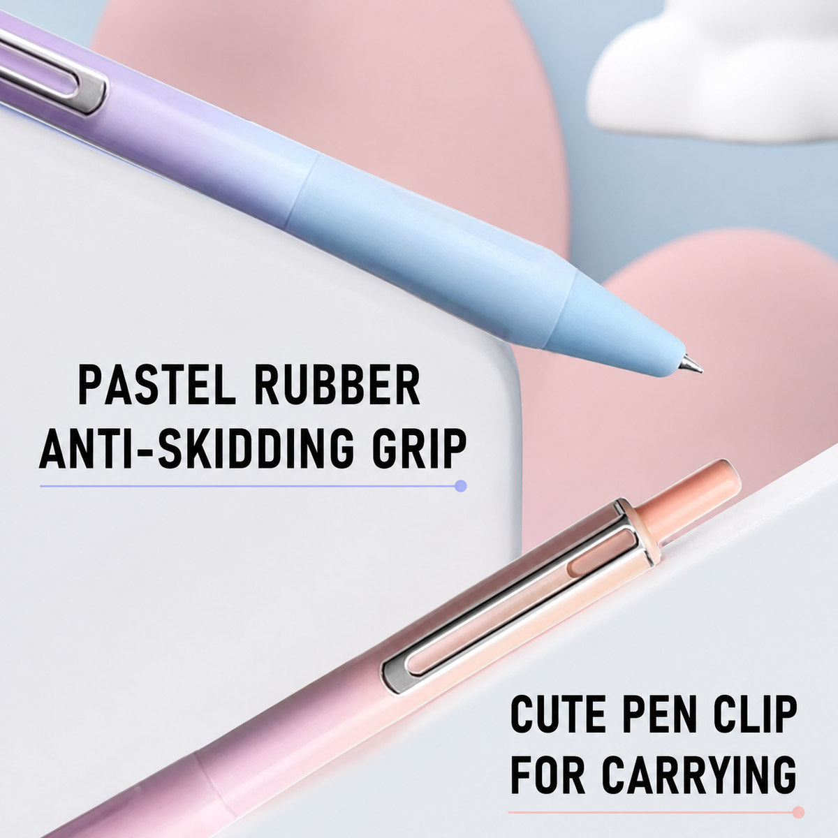 Nebula Aurora Gel Pen Set – 2 with 6 Black Ink Refills