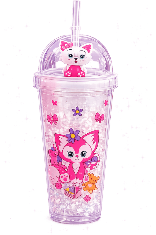 Sparkle Fox Glitter Tumbler