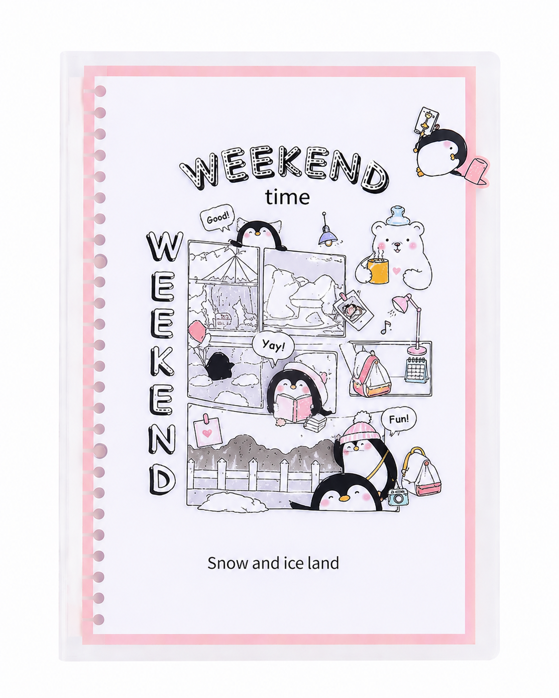 Cute Cartoon Snow and Ice Land Design Diary