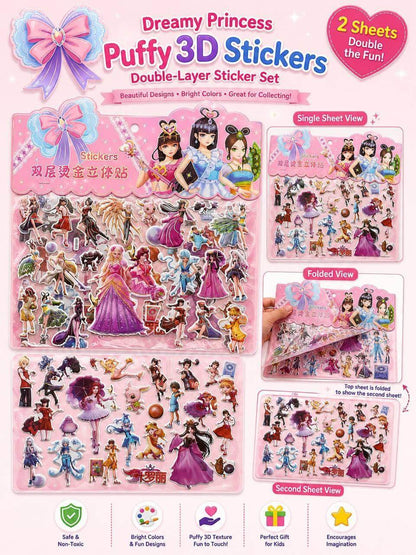 Puffy 3D Sticker Set
