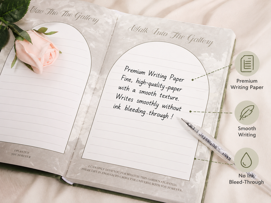 Quiet Garden Hardcover Journal Notebook