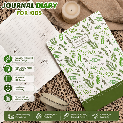 Botanical Floral Hardcover Writing Notebook