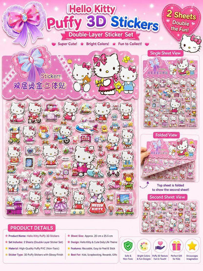 Puffy 3D Sticker Set