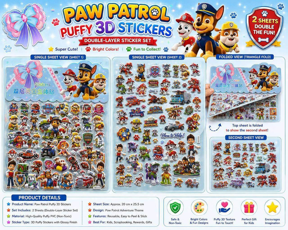 Puffy 3D Sticker Set