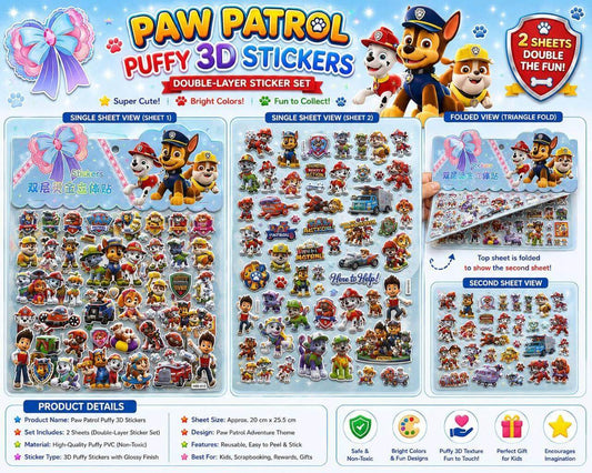 Puffy 3D Sticker Set