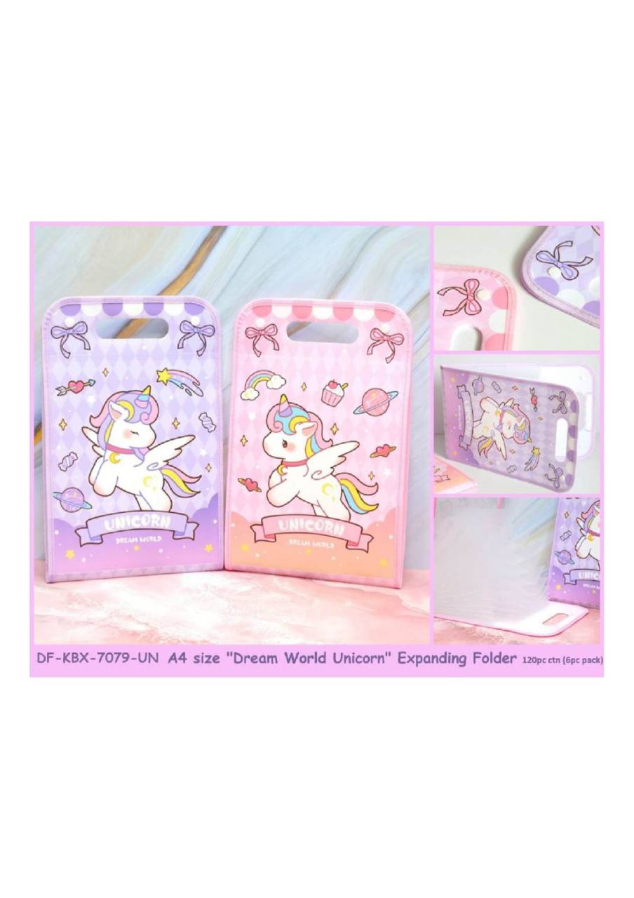 Unicorn  File Folder with Button Lock and Handle